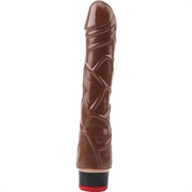 Realistik Mantar Başlı Brown Vibratör Penis Melez Titreşimli 22cm